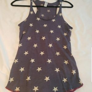 Alternative Apparel Tops - Blue Tank with White Stars Alternative Apparel Tops - Blue Tank with White Stars